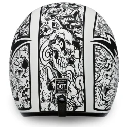 Daytona Helmets 3/4 Shell Open Face Motorcycle Helmet [Graffiti] 2Xl (DC6-G-2XL)