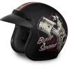Daytona Helmets 3/4 Shell Open Face Motorcycle Helmet [Xs] (DC6-BFS-XS)