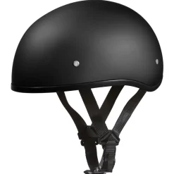 Daytona Helmets Half Skull Cap Motorcycle Helmet [Dull Black] [3Xl] (D1-BNS-3XL)