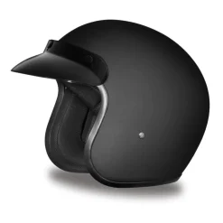 Daytona Helmets Motorcycle Open Face Helmet Cruiser- Dull Black, Xxl (DC1-B-2XL)