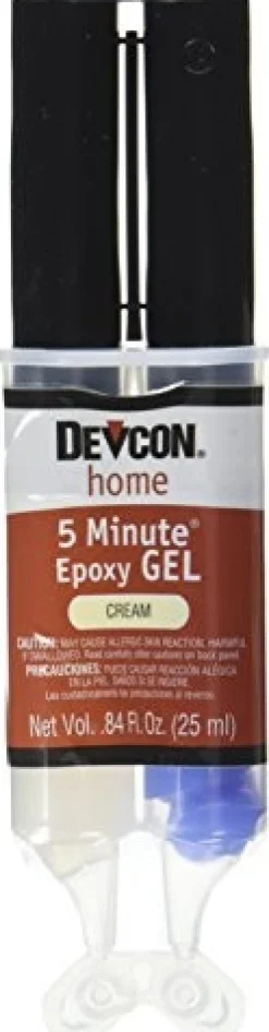 Devcon 21045 5 Minute Gel Epoxy Cream Colored 25 Milliliter