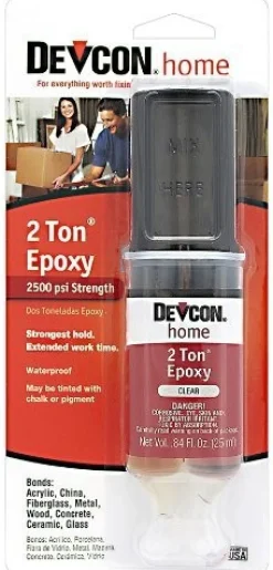 Devcon 31345 2 Ton Waterproof Clear Epoxy, 25 ml.