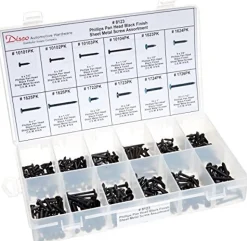 Disco Automotive 8123 Black Phillips Pan Head Screw Assortment