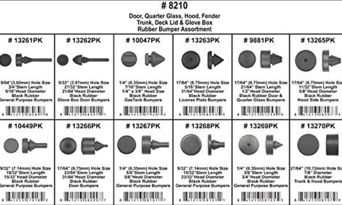 Disco Automotive 8210 Rubber Bumper Assortment