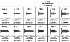 Disco Automotive 8135 Universal Shield Retainer Assortment