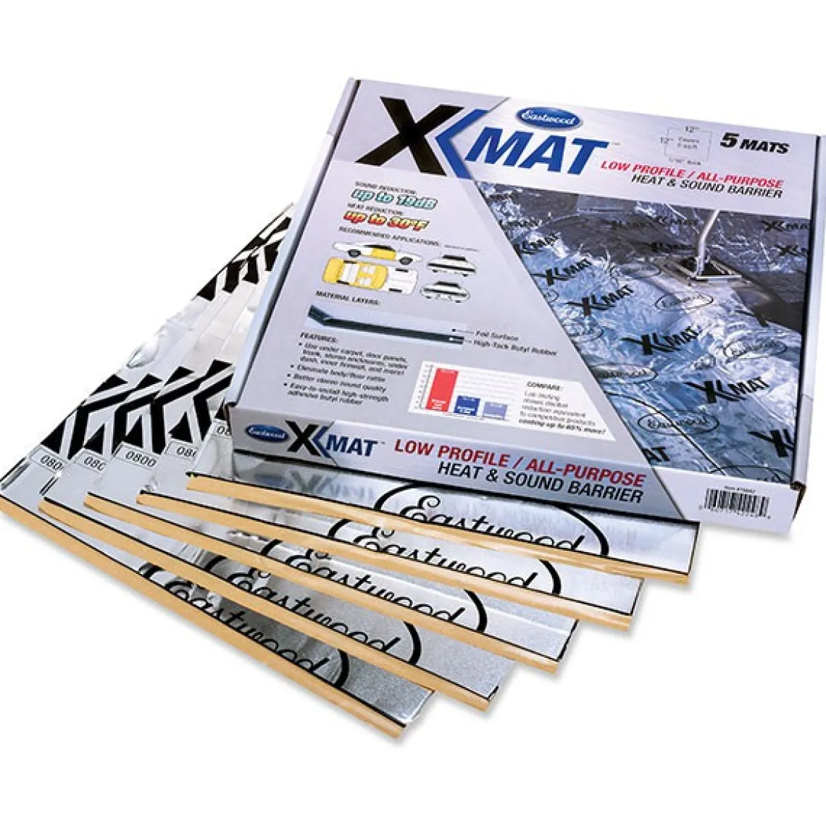 Eastwood X-MAT® 5-Piece Sound Deadening Material Set 12x12 Inches (15842)