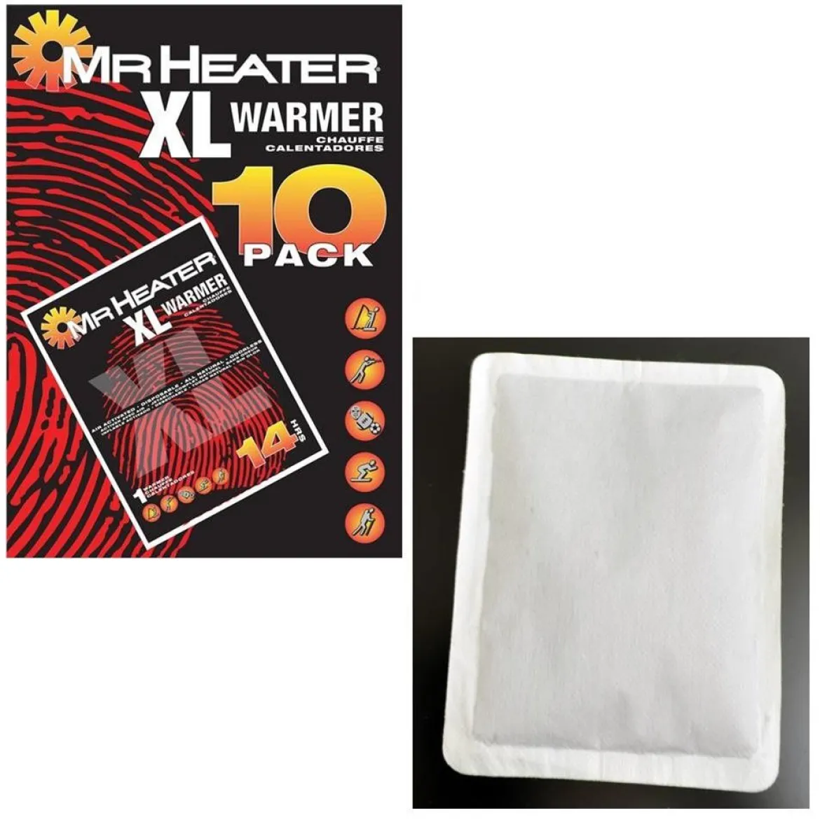 Enerco F235077 Winter Disposable Extra Large Body Warmer 10-Pack