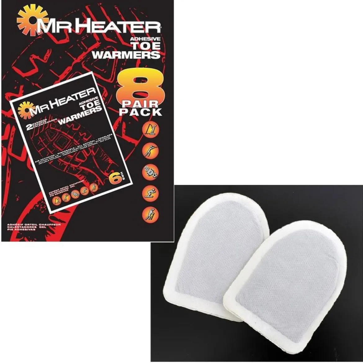 Enerco F235052 Winter Disposable Toe Warmer 8-Pack 6 Hours