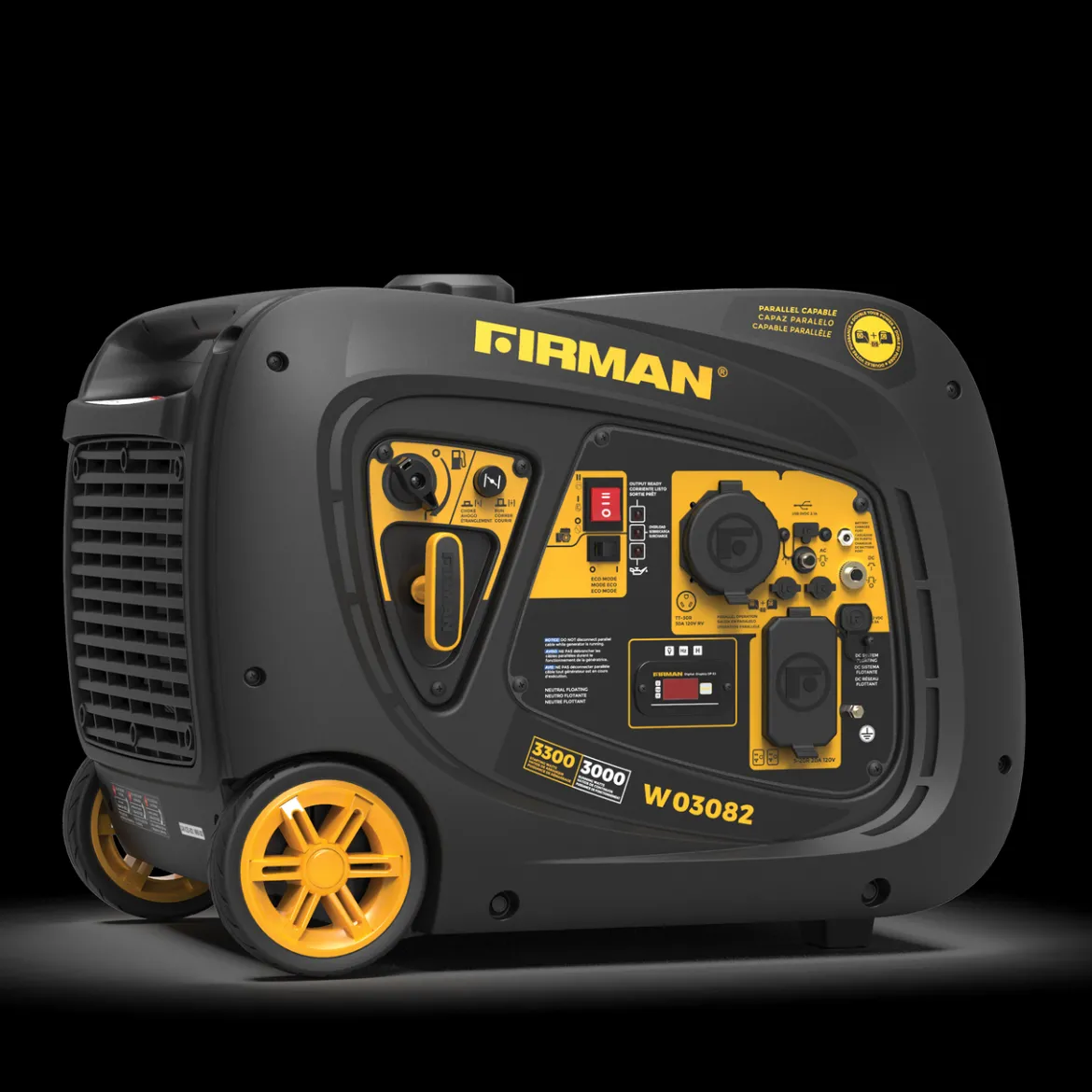 Firman Gas Inverter Portable Generator 3300/3000W Electric Start 50 ST CAN (W03082)