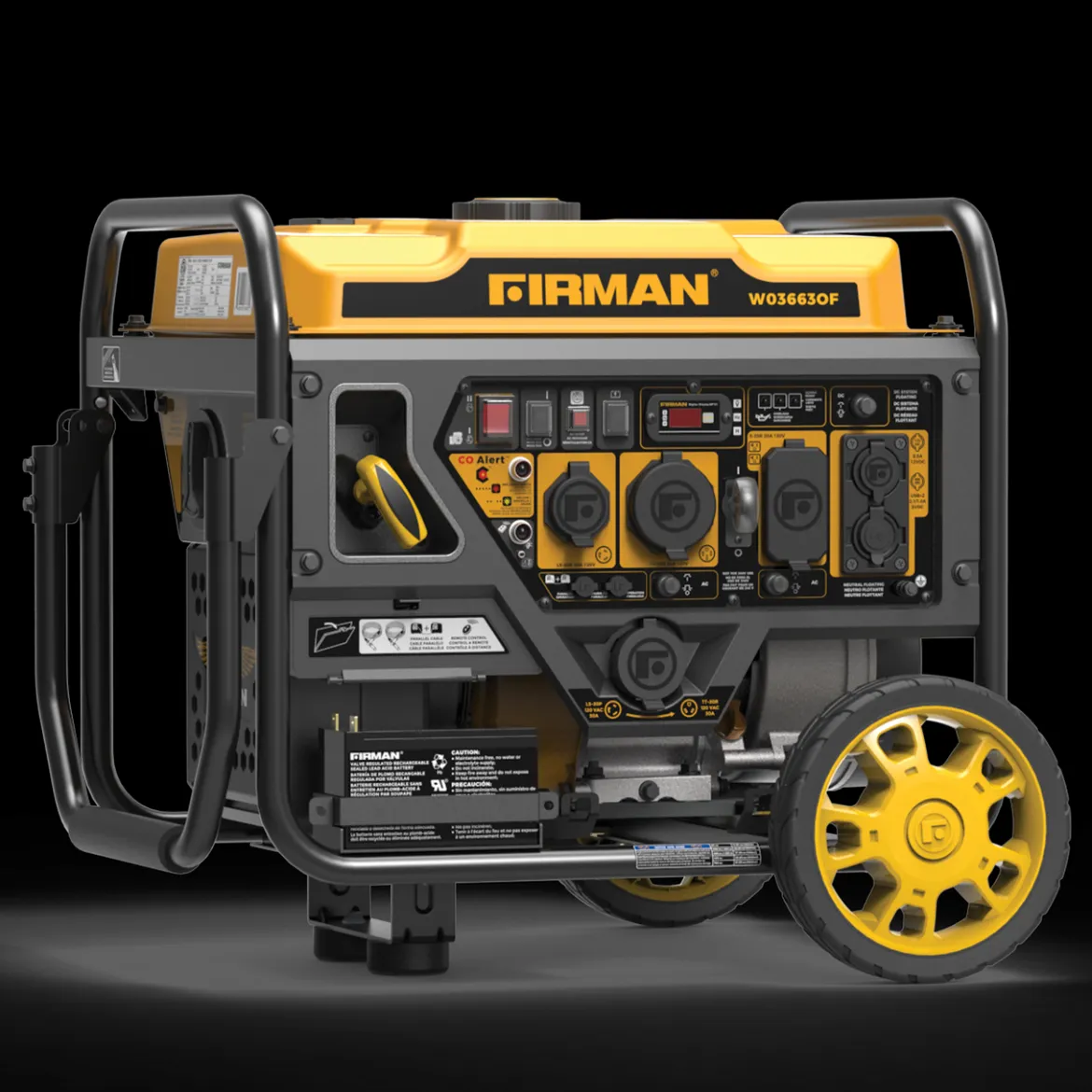 Firman Gas Inverter Portable Generator 4200/3650 Watt Remote Start Open Frame CO Alert 50 ST CAN (W03663OF)