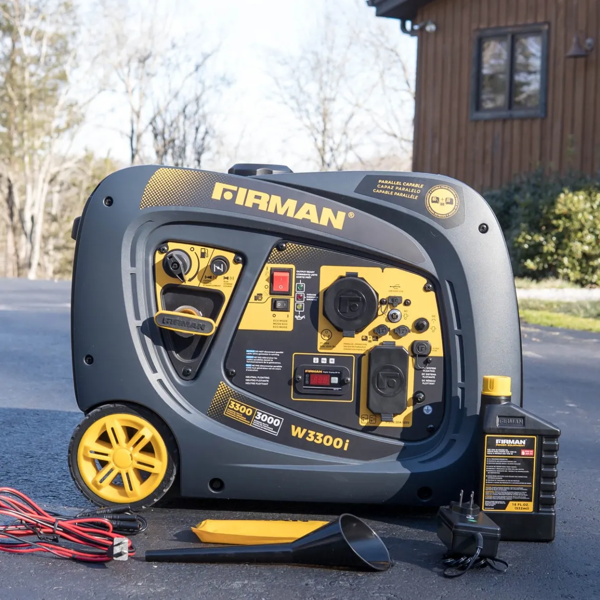 Firman Gas Inverter Portable Generator 3300/3000W Recoil Start 50 ST CAN (W03081)