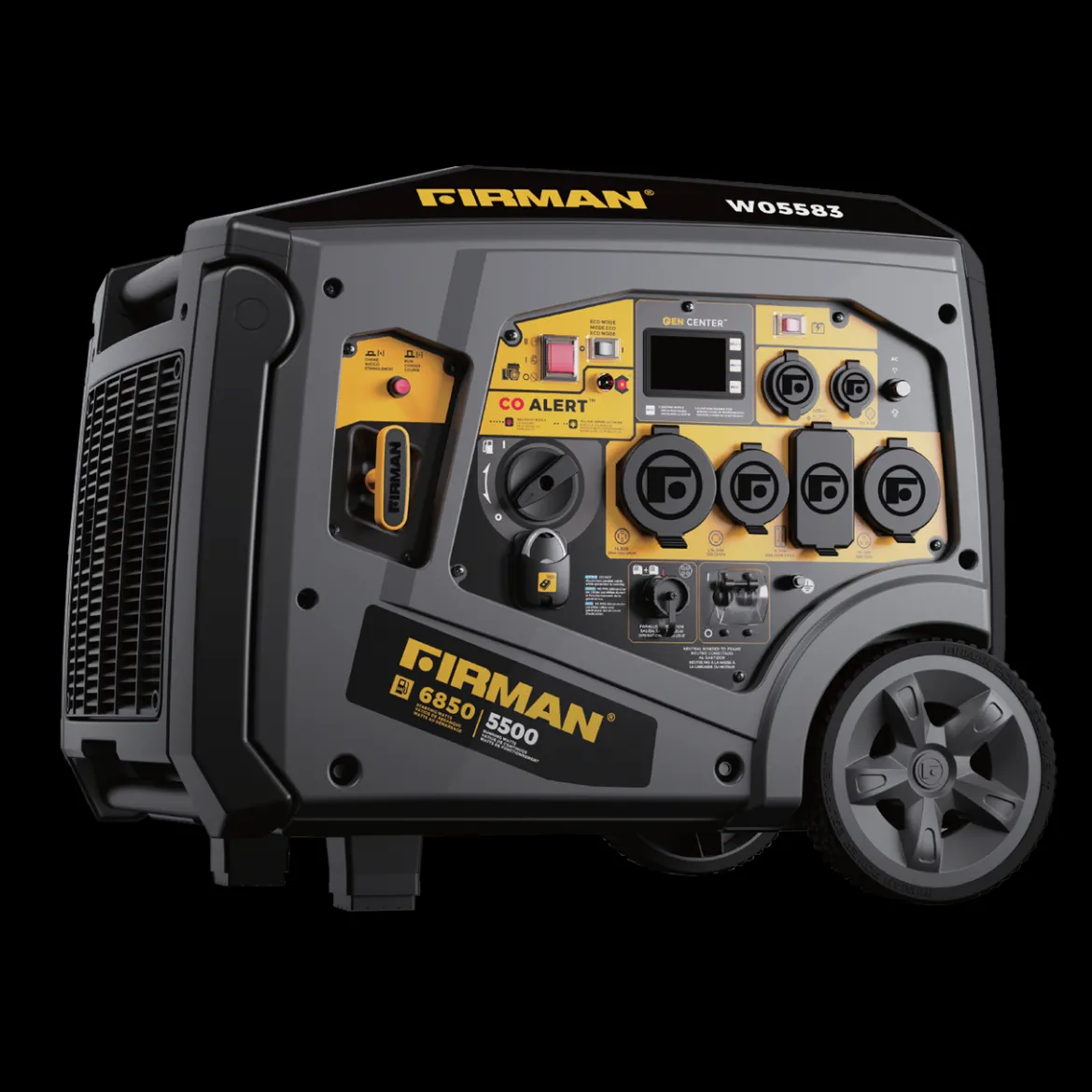 Firman Gas Inverter Portable Generator 6850/5500W Remote Start CO Alert 49 ST CAN (W05583)