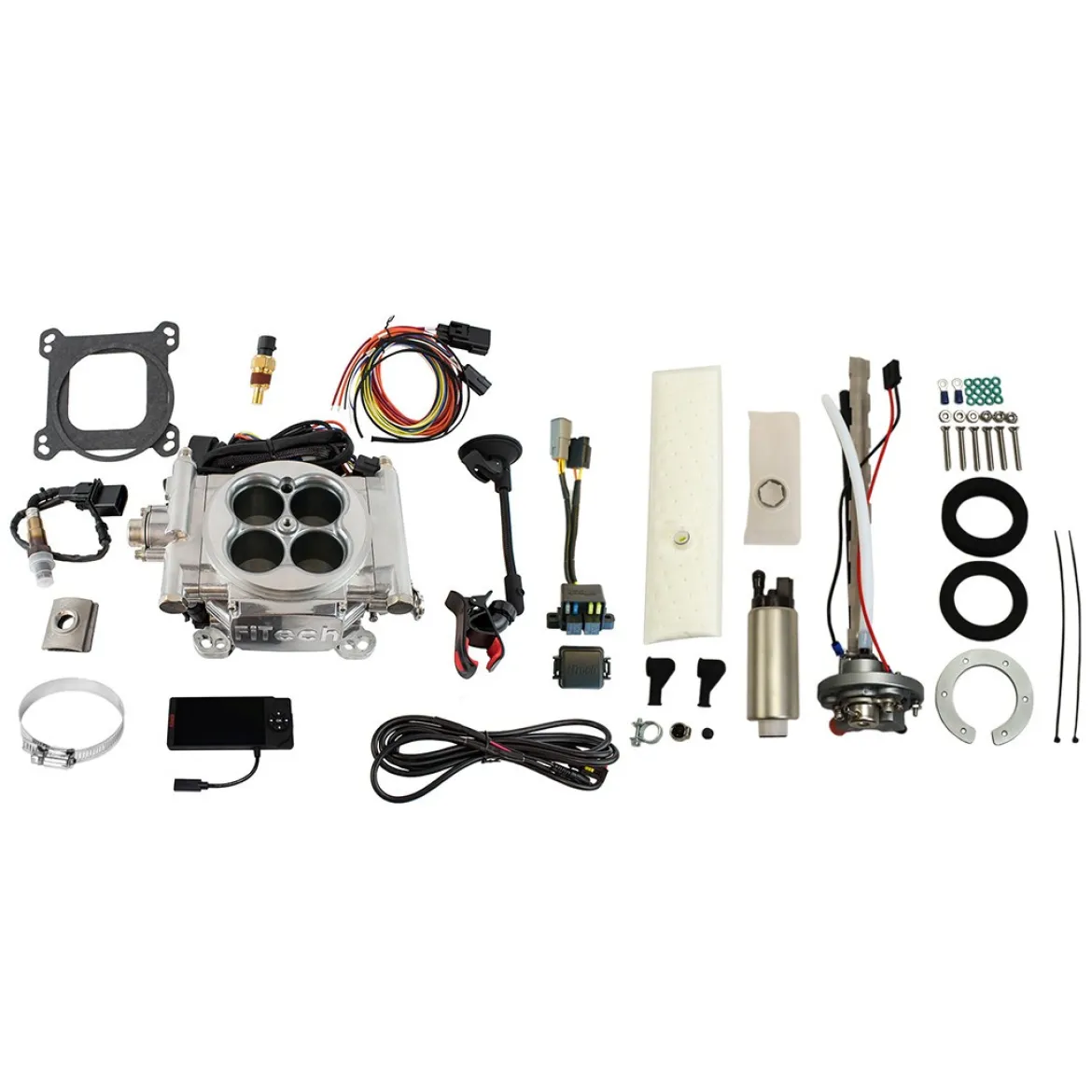FiTech EFI 4 600 HP Bright Aluminum w/ 340 LPH In-Tank Pump (36601)