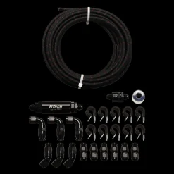 FiTech 40ft Black Covering Stainless Steel Hose Kit (51008)
