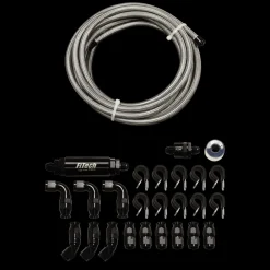 FiTech 40ft Natural Stainless Steel Hose Kit (51007)