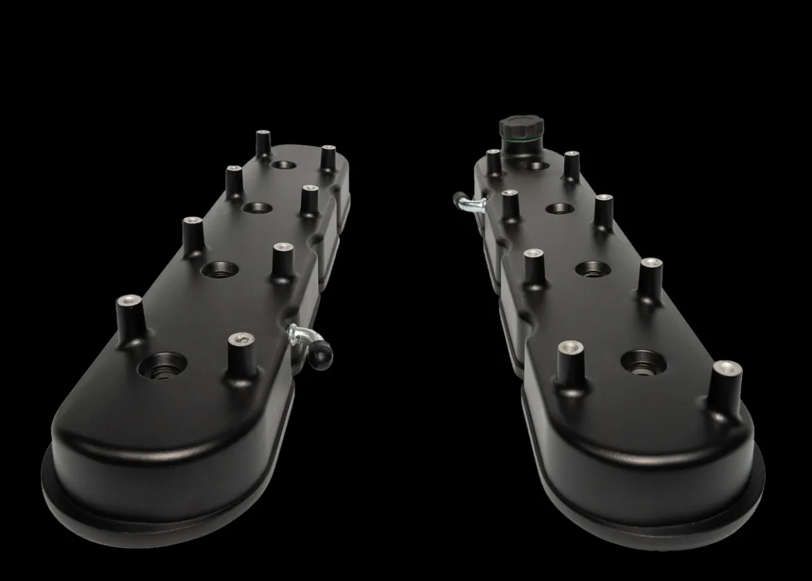 FiTech Plus LS Tall Black Valve Covers w/Coil Mounts (131201)