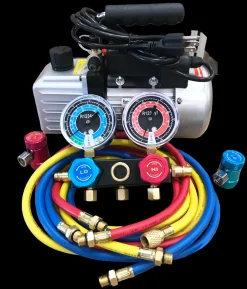FJC Vacuum Pump and Gauge Set for R-1234yf A/C Systems (9281yf)