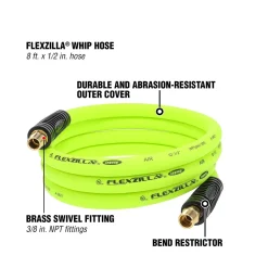 Flexzilla 1/2" x 8' Swivel Whip Hose (HFZ1208YW3S)