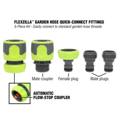 Flexzilla Garden Hose Quick-Connect Fittings 5-Piece Kit (HFZGAK14)