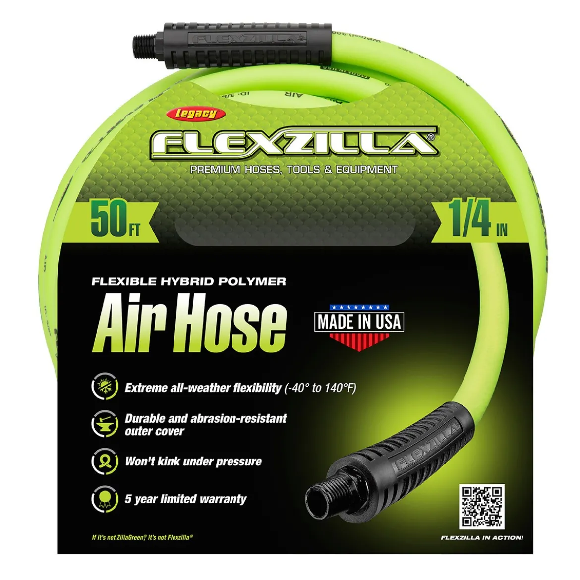 Flexzilla Legacy 1/4" x 50' Air Hose (HFZ1450YW2)