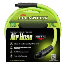 Flexzilla Legacy 1/4" x 100' Air Hose, 1/4" MNPT Fittings (HFZ14100YW2)
