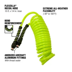 Flexzilla Legacy Manufacturing Recoil Air Hose 1/4" x 15' (LP1415AFZ)