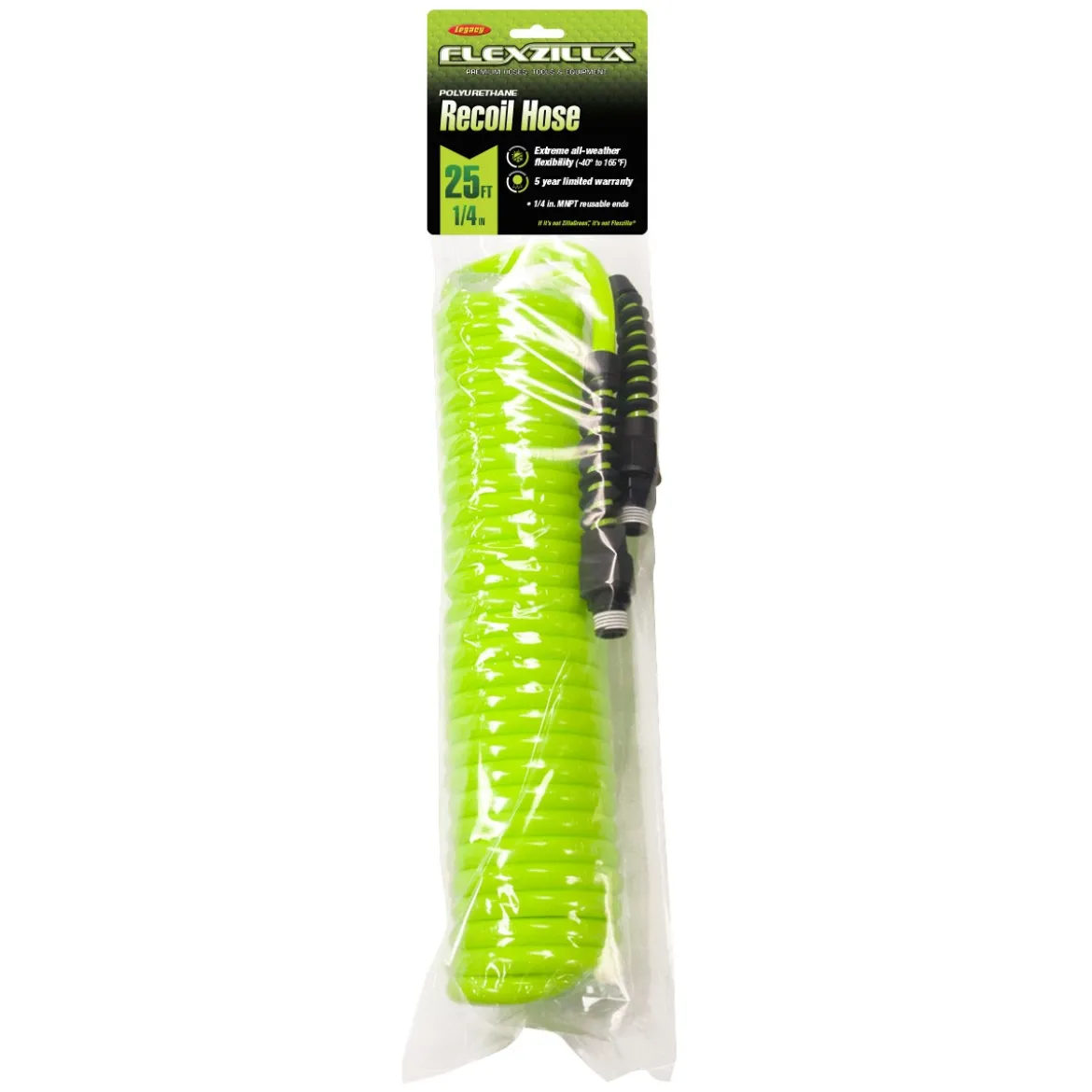 Flexzilla Legacy Manufacturing Recoil Air Hose 25 ft. 1/4" MNPT (LP1425AFZ)