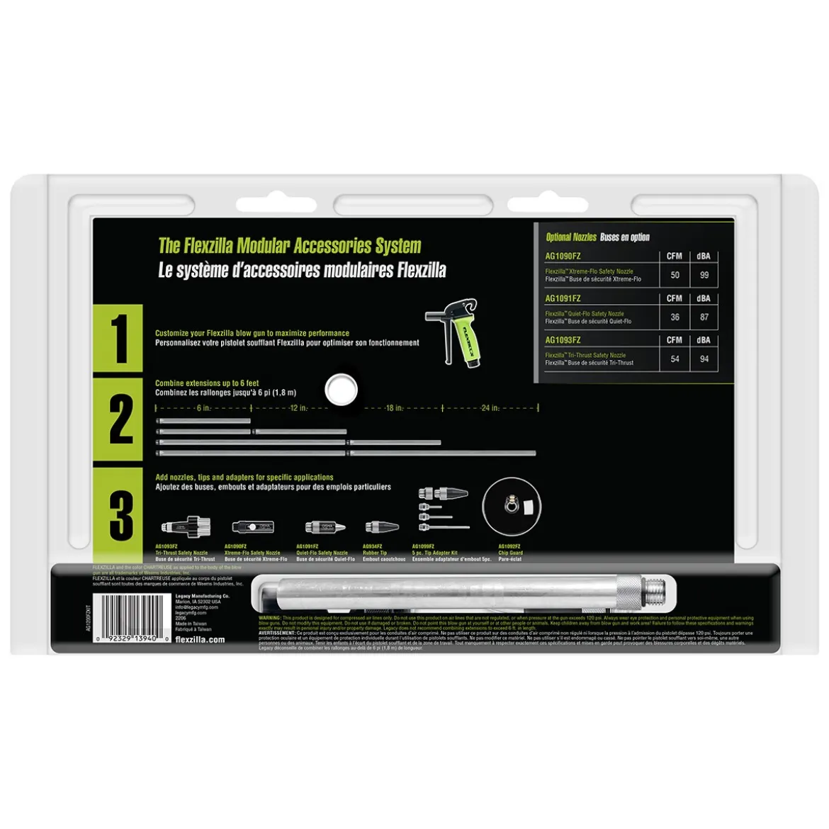 Flexzilla® 6-Piece Blow Gun Kit (AG1200FZKIT)