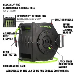 Flexzilla Retractable Air Hose Reel 3/8" x 50' (L8305FZ)