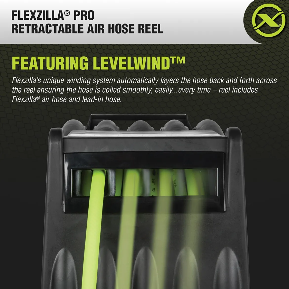 Flexzilla Retractable Air Hose Reel 3/8" x 50' (L8305FZ)