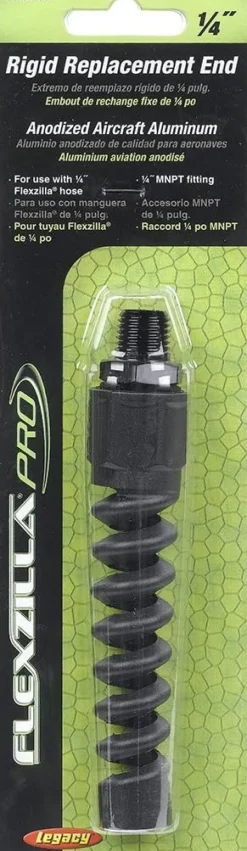 Flexzilla RP900250S 1/4” MNPT Reusable Air Hose End with Swivel – Aluminum Fitting