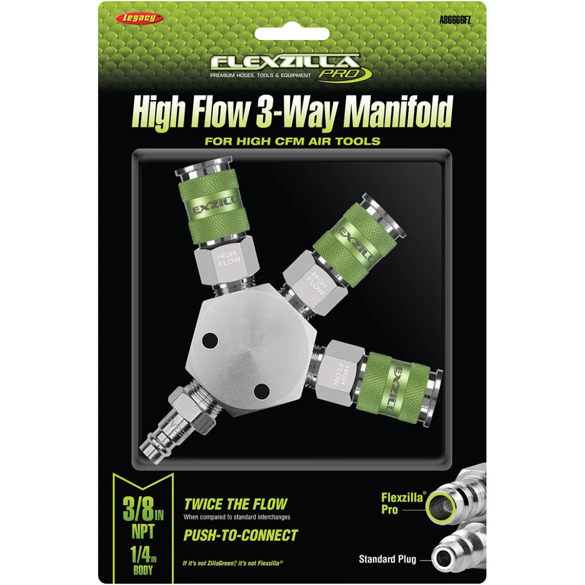 Flexzilla 3-Way Manifold, 1/4 in. NPT (A86666FZ)