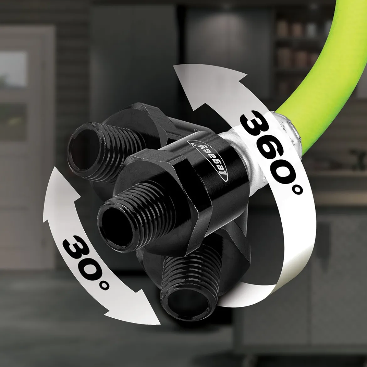 Flexzilla ZillaWhip 1/4" x 5' Ball Swivel Whip Hose (HFZ1405YW2B)