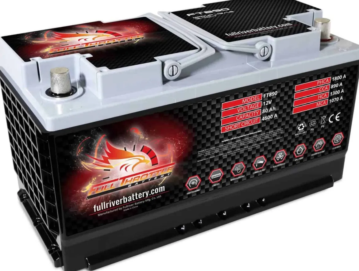 Full Throttle High-Performance AGM Battery 80Ah 890CCA (FT890-49)