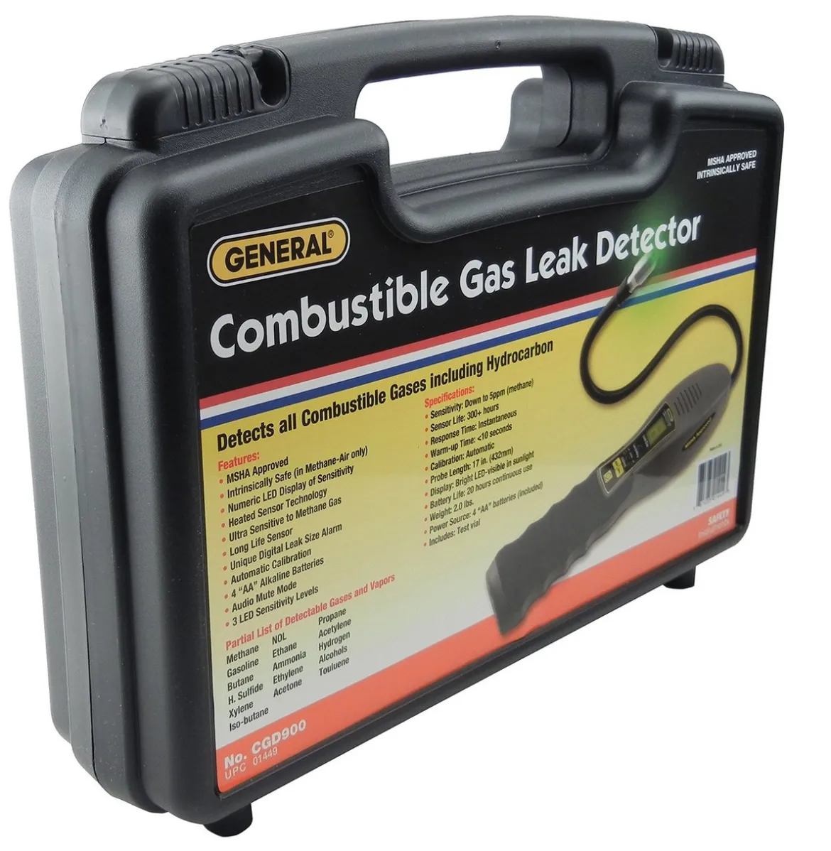 General Tools Intrinsically Safe Combustible Gas Detector (CGD900)