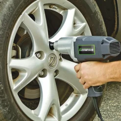 Genesis 7.5 Amp 1/2" Impact Wrench Driver Kit with Detent Pin Square Drive Anvil, 4 Sockets, and Heavy-Duty Storage Case (GIW3075K)