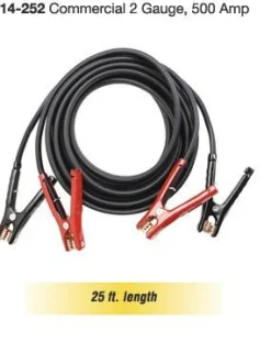 Goodall 14-252 Booster Cables 500 Amp Coated Clamps 25-foot 2 Gauge
