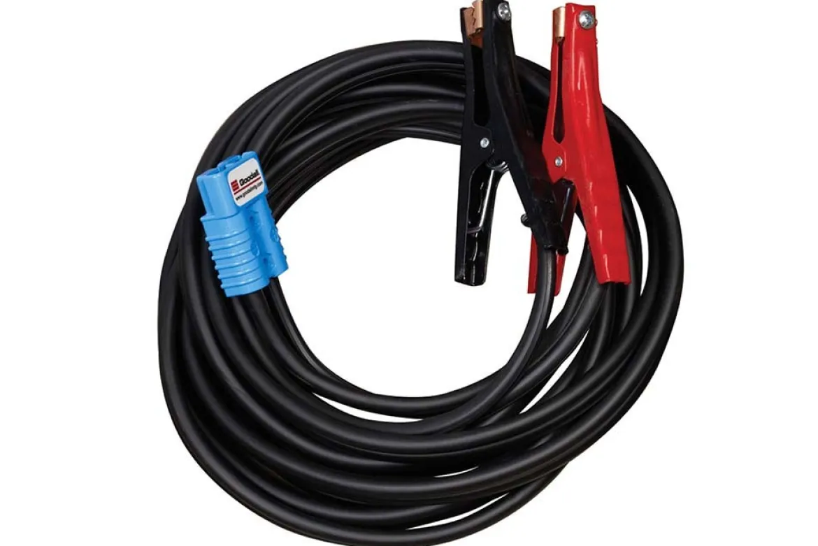 Goodall 12-376 Clamp-Ended Booster Cable With Plug 15' 4 Gauge