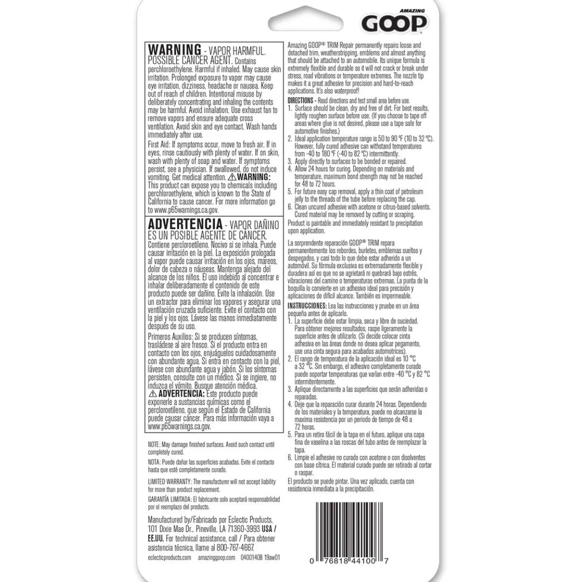 Goop 1 fl. oz Clear Amazing Goop Trim Repair Adhesive (144100)