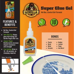 Gorilla Glue Super Glue Gel Xl, 25 Gram, Clear, (Pack Of 1) (102433)