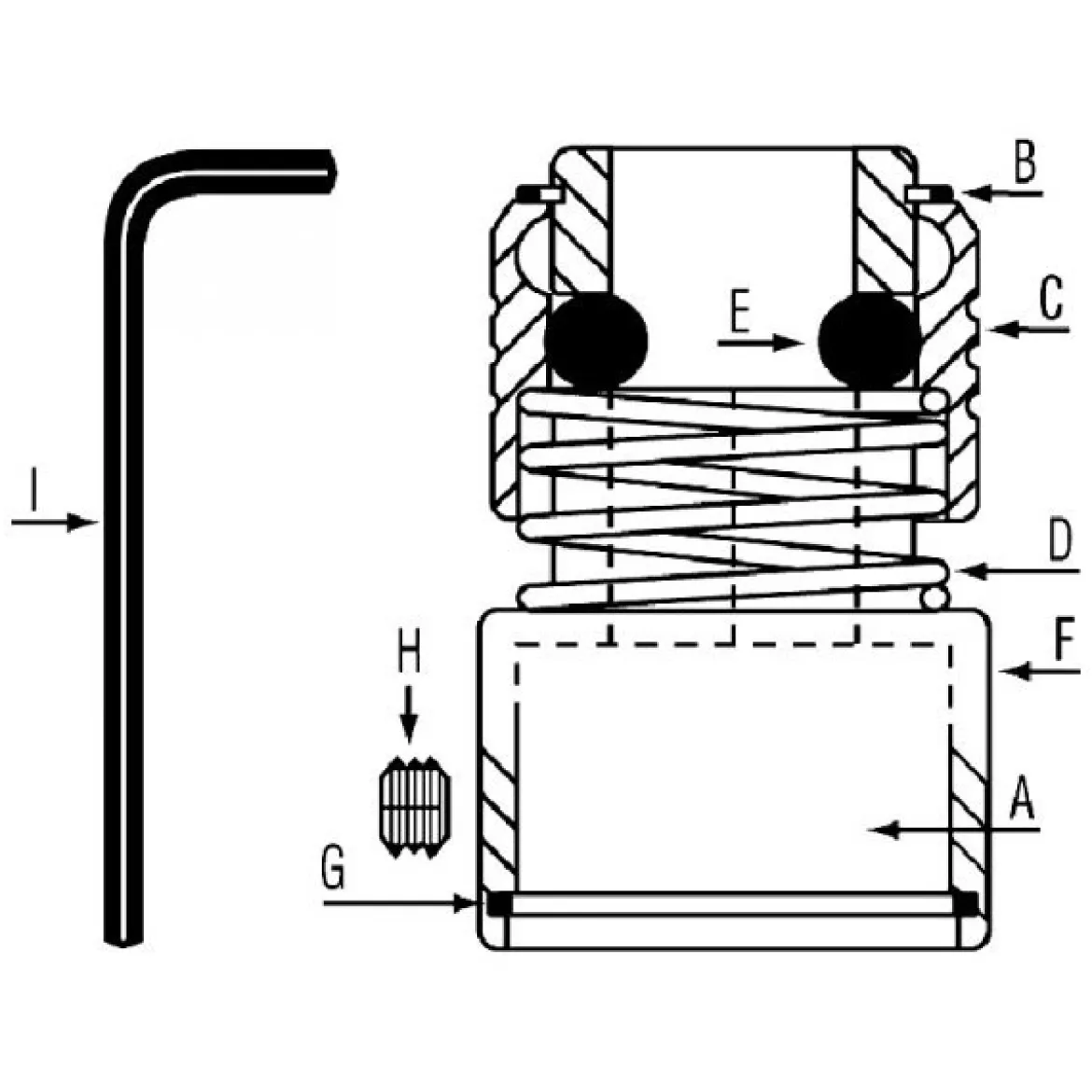 Grey Pneumatic Chisel Repair Part (CH8000-8)