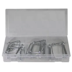 GRIP 16280 Square Safety Lock Pin PTO Spring Coupler Assortment, 10pc