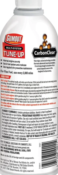 Gumout 510011 Multi-System Tune Up Fuel & Oil Treatment, 16 Oz