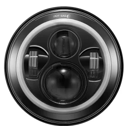 Haizer USA 7" Black Round Projector LED Headlight (HZR-881B)