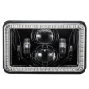 Haizer USA 4”x6” Blck Proj LED Headlight w/DRL&Turn Sig. (HZR-4686D-B)