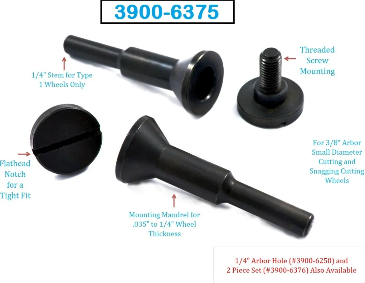 HHIP 3/8" ABRASIVE CUT-OFF WHEEL MANDREL (3900-6375)