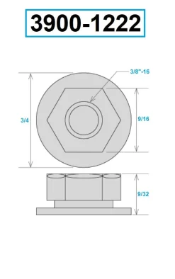 HHIP 3/8-16 FLANGED NUT (3900-1222)