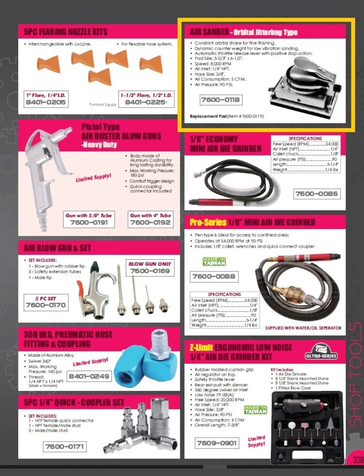 HHIP ORBITAL JITTERBUG TYPE AIR SANDER (7600-0118)