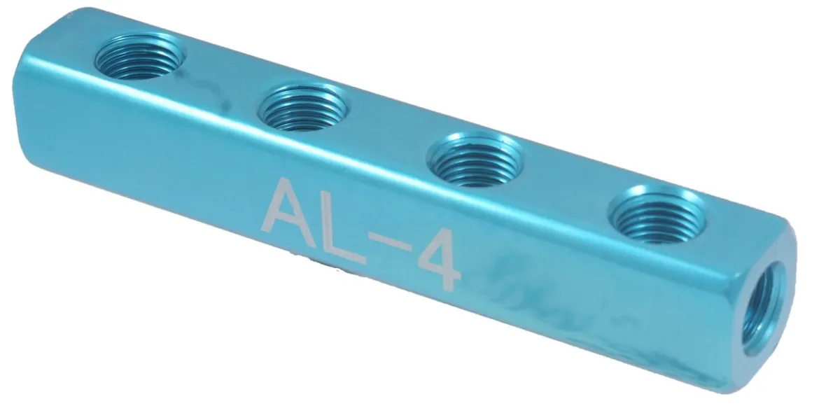 HHIP 4-PORT STRAIGHT CONNECTION MANIFOLD - 1/4 INLETS AND OUTLETS (8401-0310)