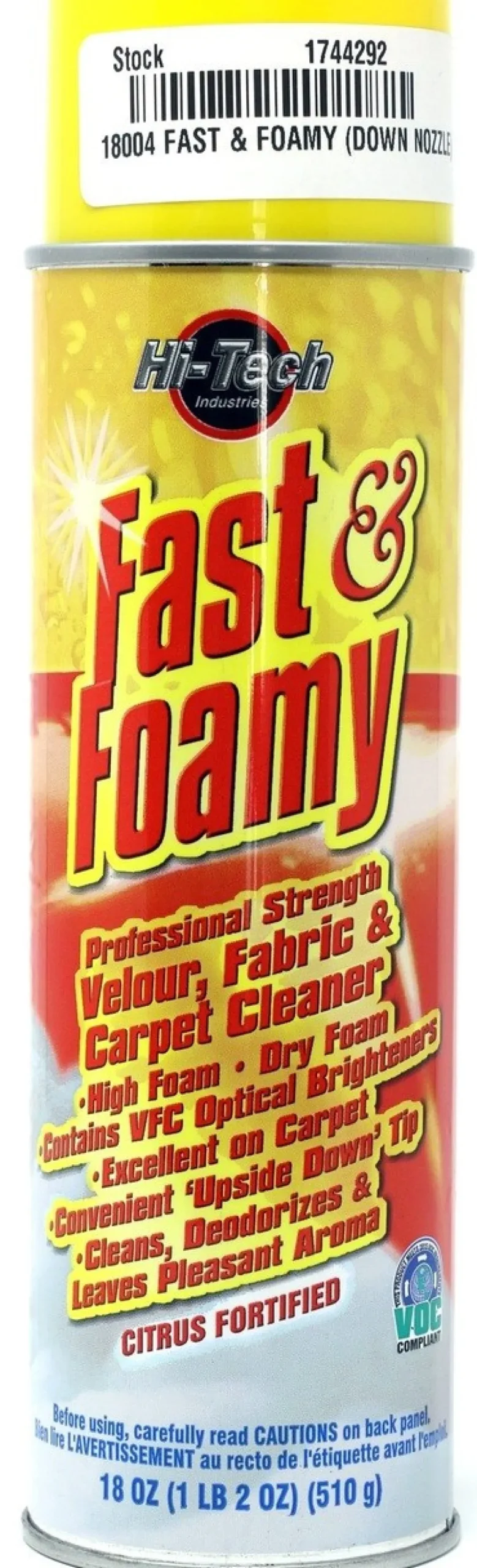 Hi-Tech Industries 18oz Fast & Foamy Carpet/Fabric Cleaner (HT-18004)
